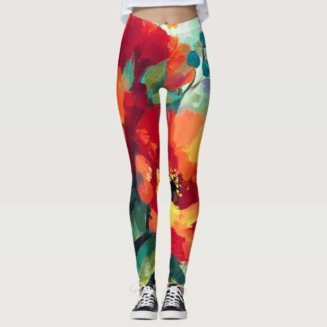 Bloom Vibrant Blommigt Garden Leggings (Framsida)
