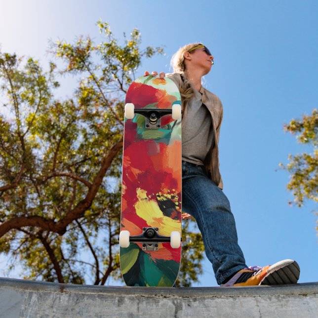 Bloom Vibrant Blommigt Garden Mini Skateboard Bräda 18,5 Cm (Utomhus 1)