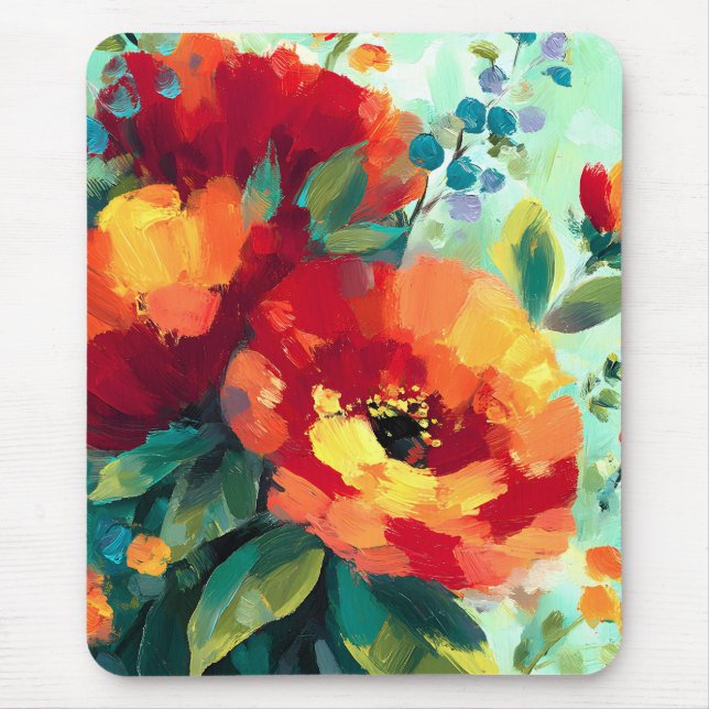 Bloom Vibrant Blommigt Garden Musmatta (Framsidan)