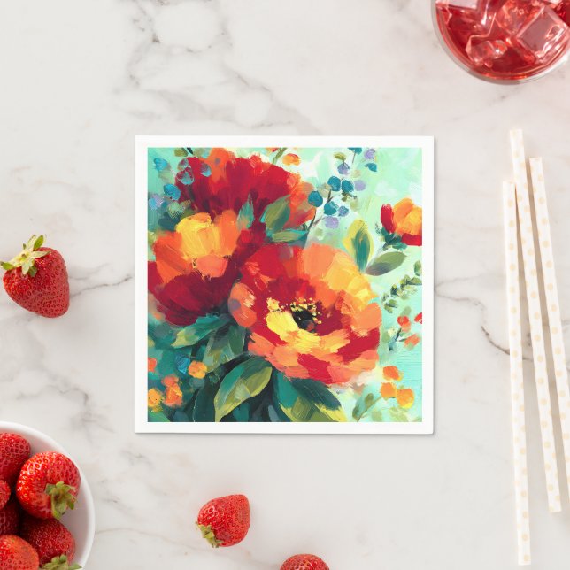 Bloom Vibrant Blommigt Garden Pappersservett (Insitu)