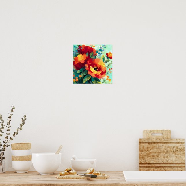 Bloom Vibrant Blommigt Garden Poster (Kök)