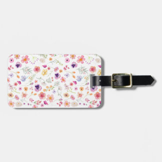 Bloom Voyage Luggage Tag - vit Blommigt Clarity Bagagebricka