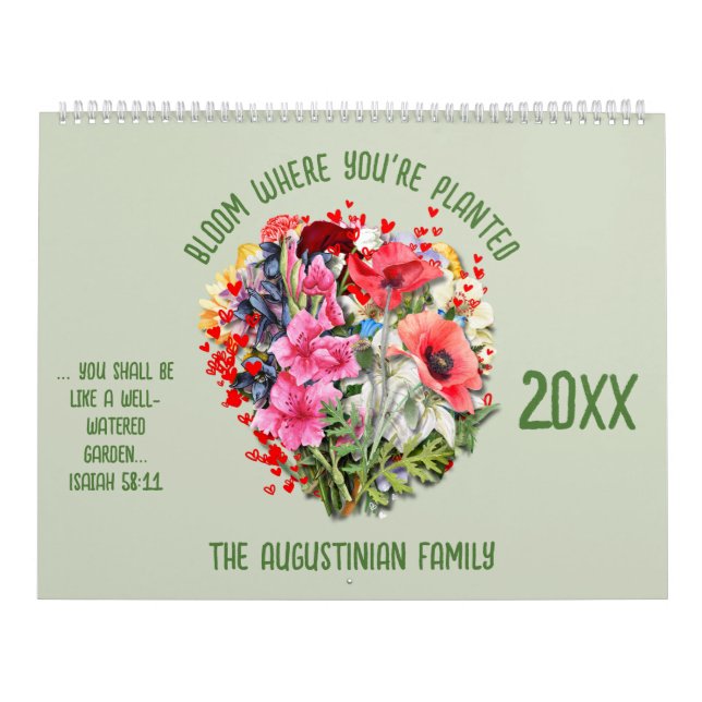 BLOOM WHERE PLANTED 2026 Christian Birth Month  Kalender (Omslag)