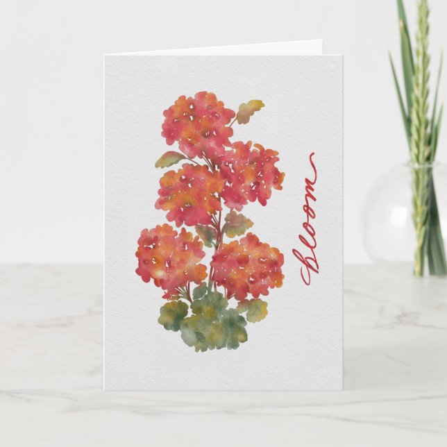 Bloom Where You Are Planted – Floral Encouragement Kort (Framsida)