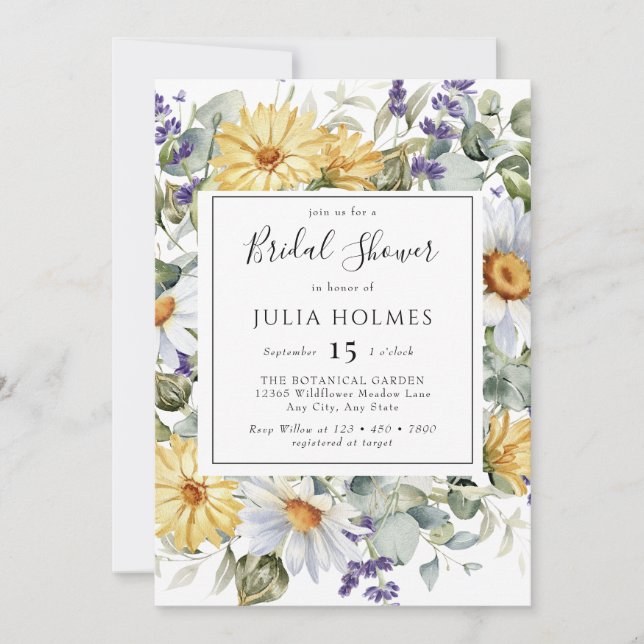 Bloom Wildblomma | Blommigt för måltid | MÖHIPPA I Inbjudningar (Framsida)