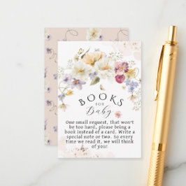 Bloom Wildblomma Rustic Baby Shower Bokar för Baby Tilläggskort