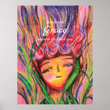 Bloom With Grace art poster för henne