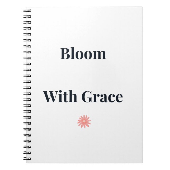 Bloom With Grace Blommig Anteckningsbok (Framsidan)