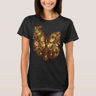Bloom With Grace Fjäril Blommig Kvinnor T-Shirt |