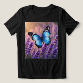 Bloom With Grace Fjäril Blommig Kvinnor T-Shirt | 