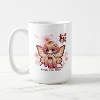 Bloom with Magic - Kawaii Sakura Fairy Kaffemugg