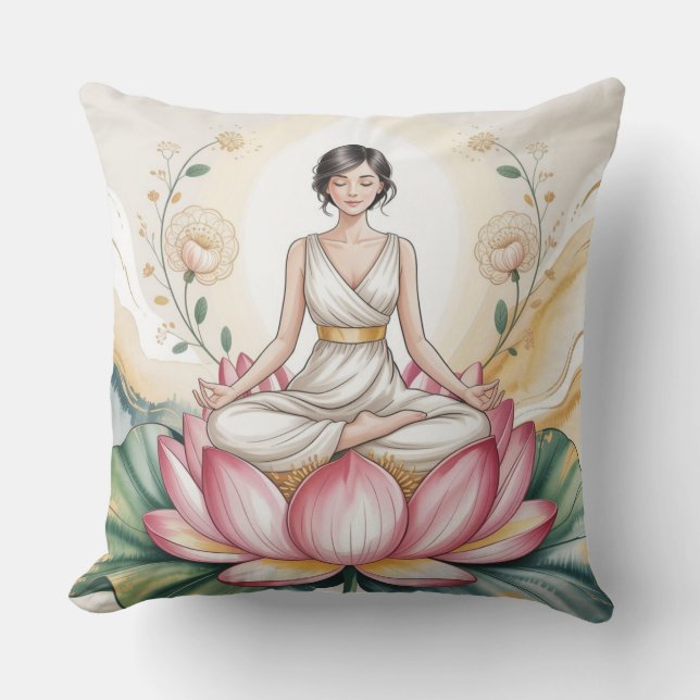 Bloom Within Meditation Pillowcase Kudde (Framsida)