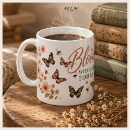 Bloom Without Limits Grafisk Boho Kaffemugg