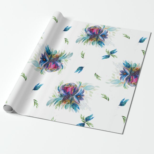 Bloomage Peony Signatur Blommigt Inpackningspapper Presentpapper (Utrullad)