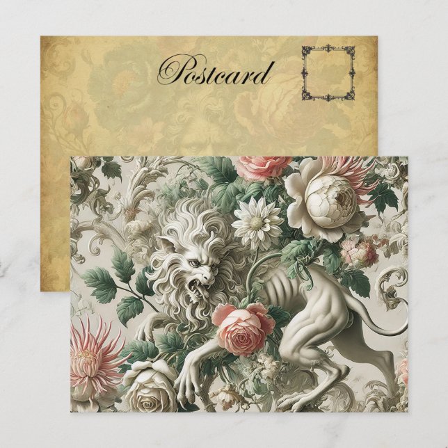 Bloombundet Sentinel - Gothic Blommigt Design Helg Vykort (Fram/baksida)
