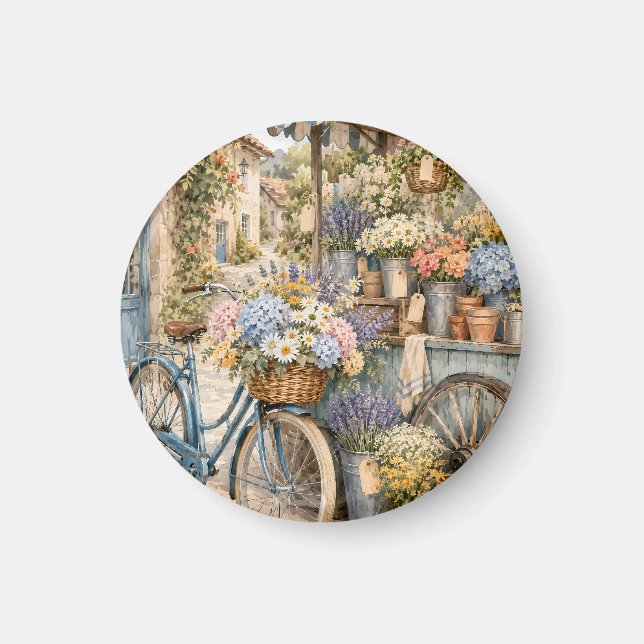 Bloomcore blommarknad cykel magnet (Framsidan)