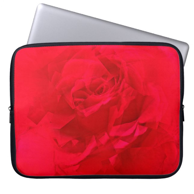 Bloomed Ro (djup röd) Laptop Fodral (Framsidan)