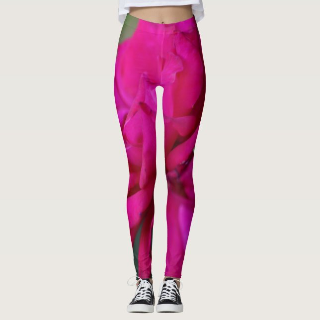 Bloomed Rosa ros Leggings (Framsida)