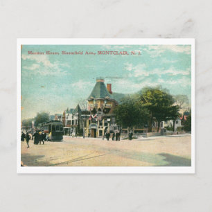 Bloomfield Ave., Montclair NJ 1908 Årgångsvintage Vykort