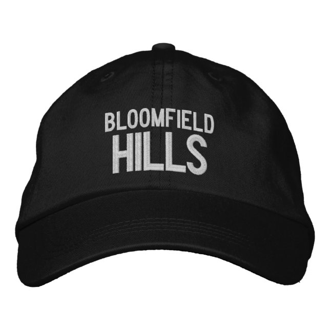 Bloomfield Hills Michigan Broderad Basebollmössa Keps (Framsida)