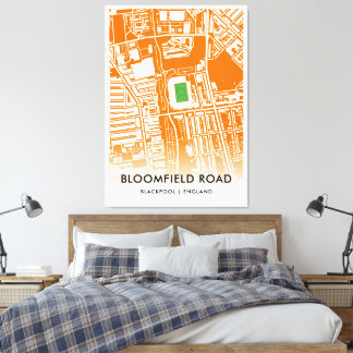 Bloomfield Road Stadium in Blackpool, England Canvastryck
