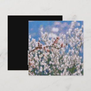 Blooming Almond Träd Pointillism Artwork Inbjudningar