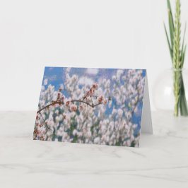 Blooming Almond Träd Pointillism Artwork Kort