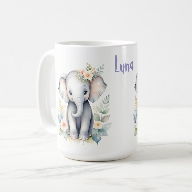 Blooming Baby Elephant Kaffemugg (Framsida vänster)