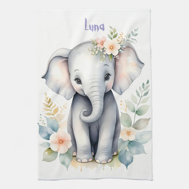 Blooming Baby Elephant Kökshandduk (Vertikal)