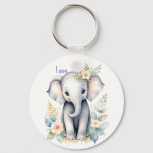 Blooming Baby Elephant Nyckelring