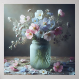 Blooming Beauty A Burk Fullt of Flowers Poster