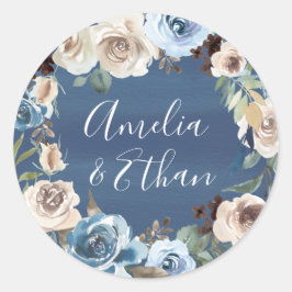 Blooming Beauty | PERSONLIG BRÖLLOP Runt Klistermärke