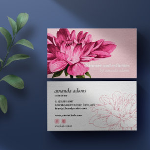 Blooming Beauty Vattenfärgad Skincarektetiker Visitkort