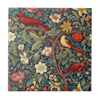 Blooming Birds Tiles Kakelplatta