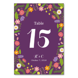 Blooming Blommigt Ram Rustic Garden Wedding Bordsnummer