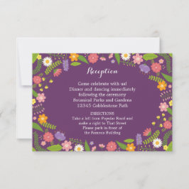 Blooming Blommigt Ram Rustic Garden Wedding Inbjudningar