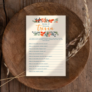 Blooming Botanicals Bride & Groom Trivia-spel Flygblad