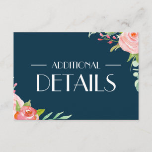 Blooming Botanicals Bröllop-detaljhölje Tilläggskort