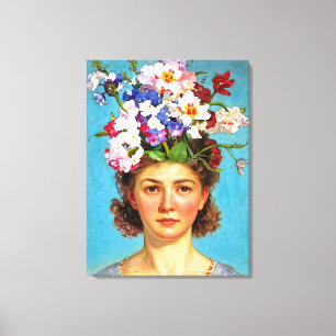 "Blooming Bouffant" Anna - Art & Blommigt Society Canvastryck