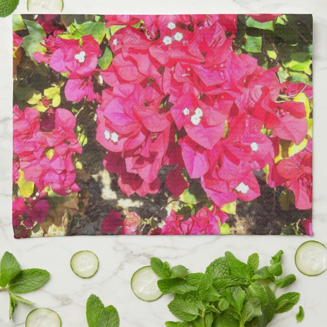 Blooming Bougainvillea Kitchen Towels Kökshandduk (Vikta)