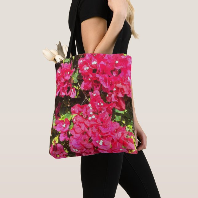Blooming Bougainvillea Tote Tygkasse (Närbild)
