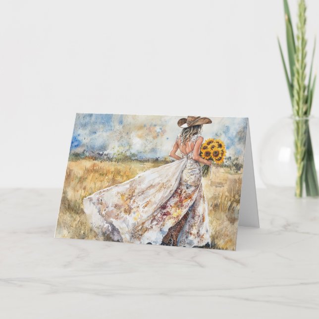 Blooming Bride Celebring Kärlek och Joy Kort (Framsida)