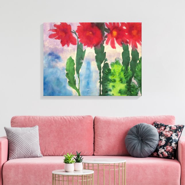 Blooming Cacti | Emil Nolde | Canvastryck (Insitu (Vardagsrum))