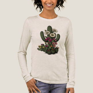 Blooming Cactus Botanical Art T Shirt