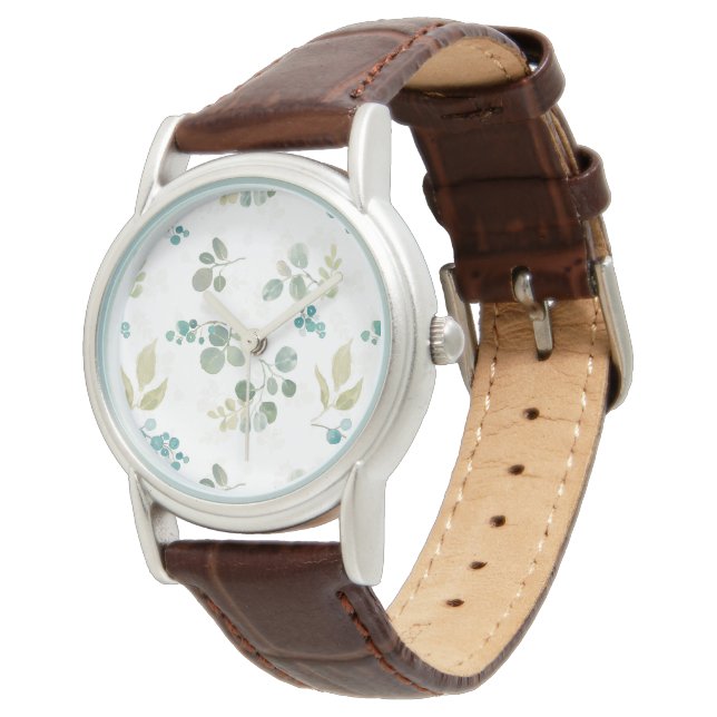 Blooming Delight Mönster Armbandsur (Vinklad)