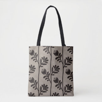 Blooming Floral Silhouette L black flowers Tygkasse