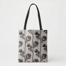 Blooming Floral Silhouette L black flowers Tygkasse