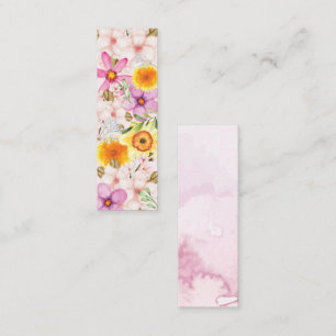 Blooming Flowers Vår Mini Bookmark Telefonkort