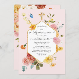 Blooming Garden Blommigt Light & Airy 1:a samtalet Inbjudningar