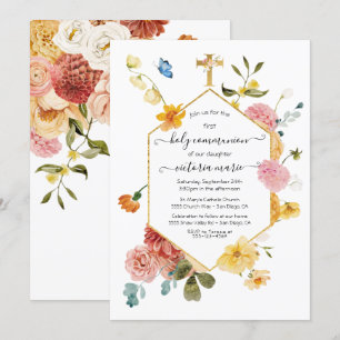 Blooming Garden Blommigt Light & Airy 1:a samtalet Inbjudningar